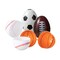 48PK 2.25"H Easter Plastic Fillable Sports Eggs, 12 of Each (Basketball, Football, Baseball, Soccer)